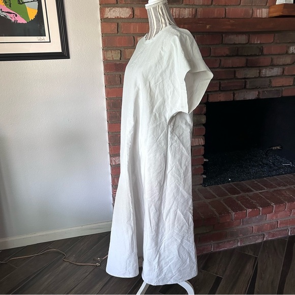 Sofie D’Hoore Ducie Linen Blend Midi Dress in Calcium Sz 40 Large - Picture 8 of 13